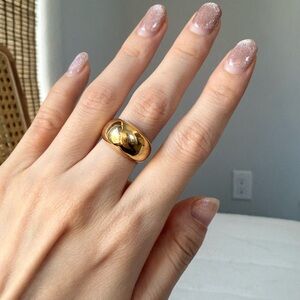 Mejuri 18kt Gold Dome Ring size 5